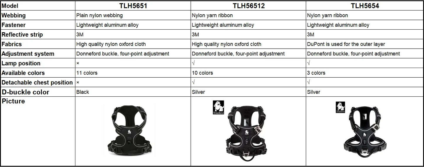 TRUE LOVE No-Pull Reflective Dog Harness