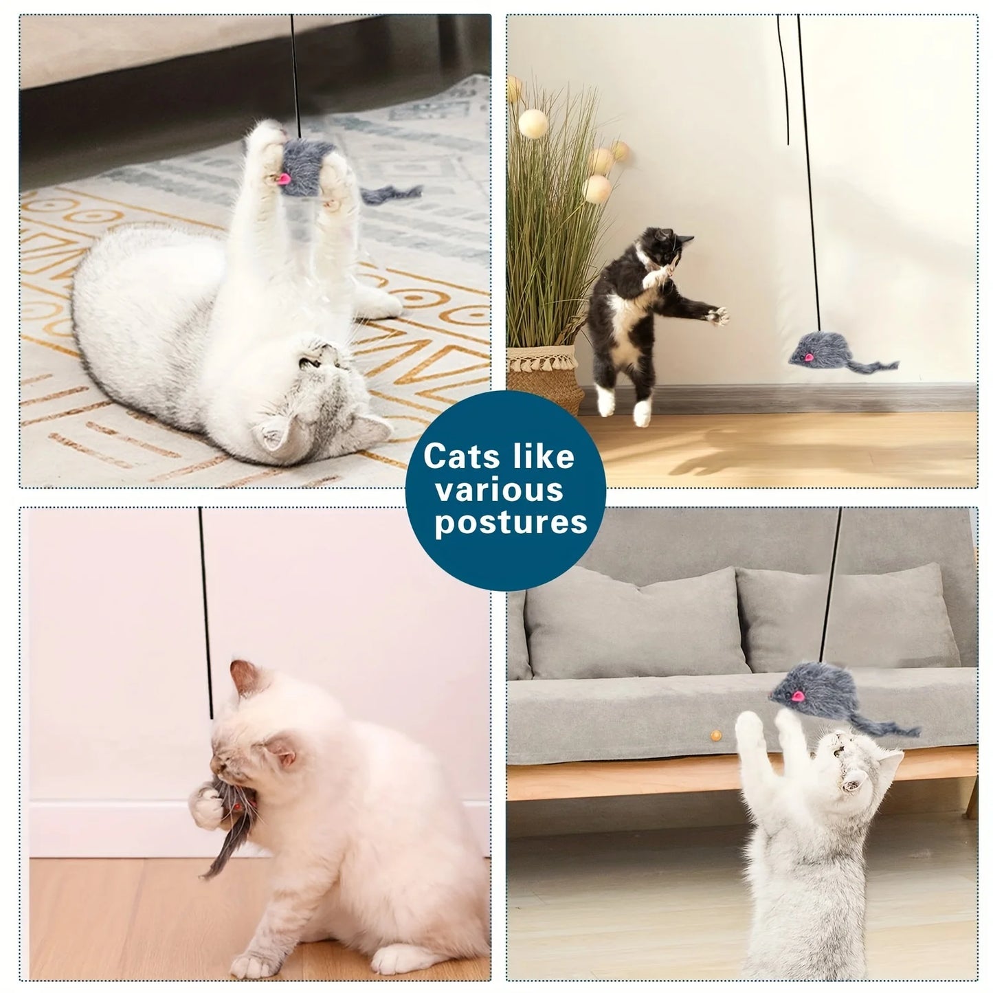Door-Hanging Cat Teaser Toy