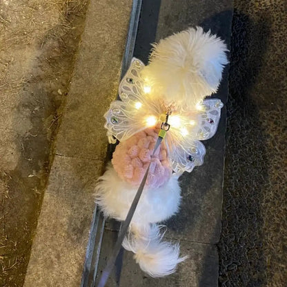 Glowing Butterfly Wings Pet Accessory