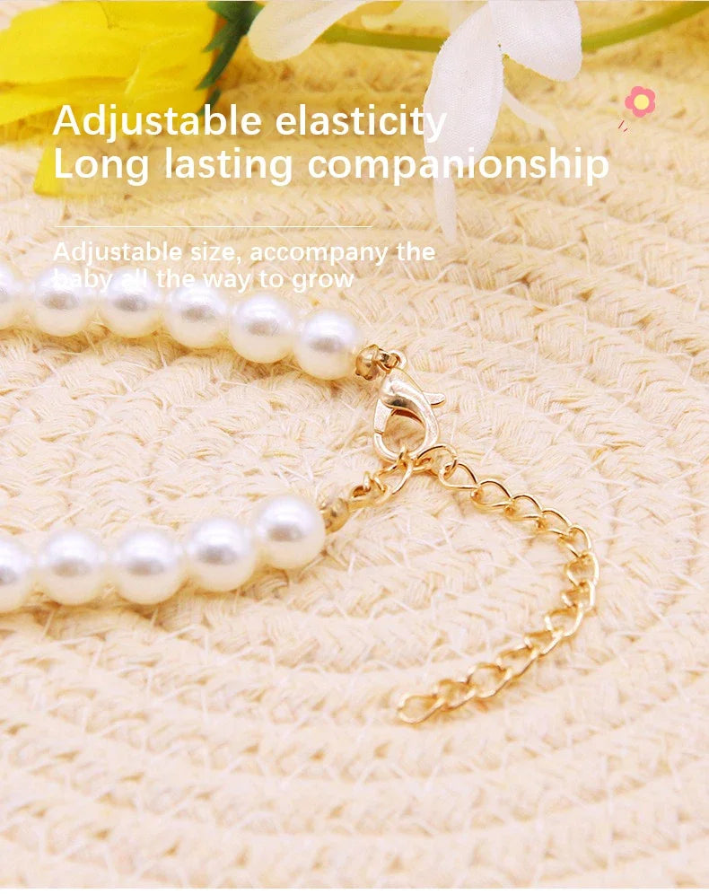 Faux Pearl Cat Necklace Collar