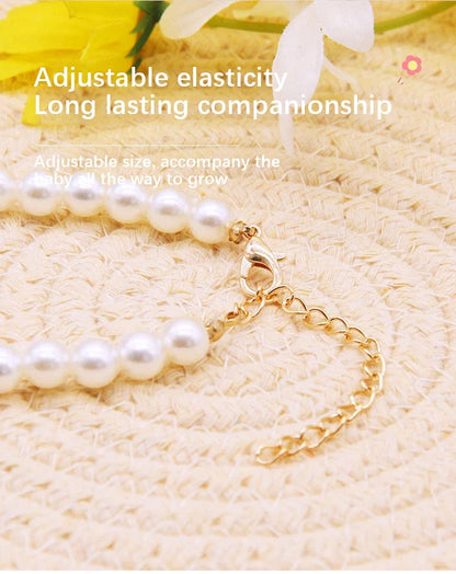 Faux Pearl Cat Necklace Collar