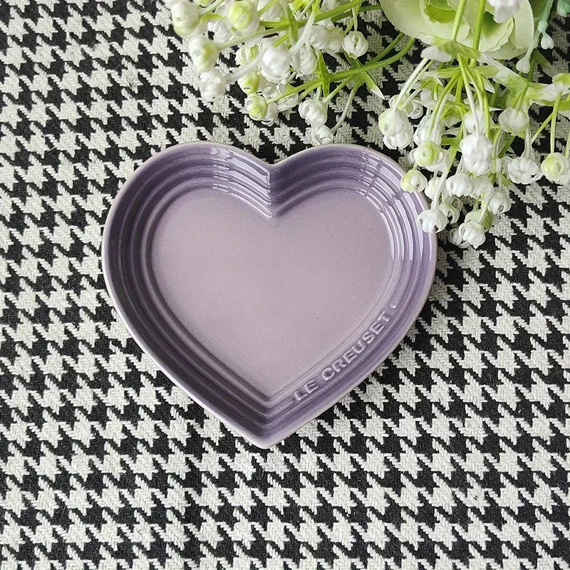Heart-Shaped Ceramic Pet Bowl