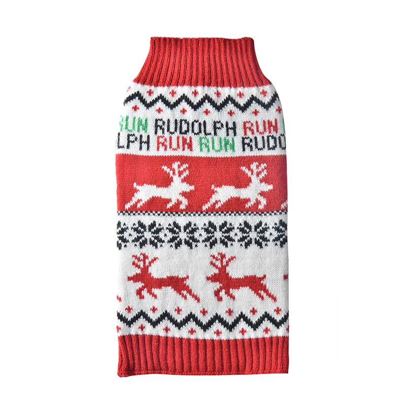 Christmas Deer Knit Dog Sweater