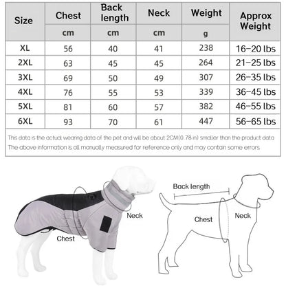 Waterproof Down Dog Coat (Medium & Large)