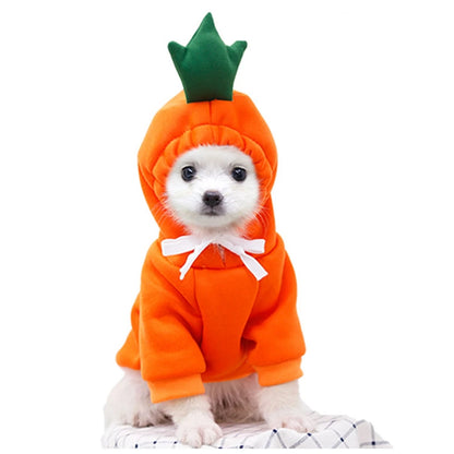 Pet Clothes Dog Hooded Sweatshirt Fruit Warm Coat Cat Sweater Winter Chihuahua Costume for Puppy Small Medium Dogs Cat Clothes