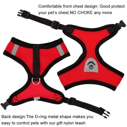 Mesh Cat & Dog Vest Harness Set