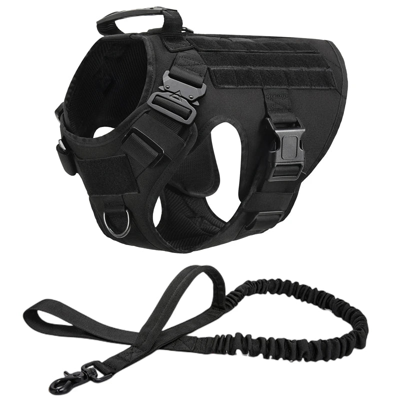 Tactical Dog Vest Harness & Leash Set