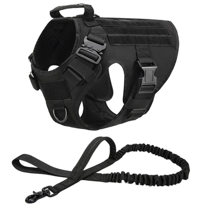 Tactical Dog Vest Harness & Leash Set