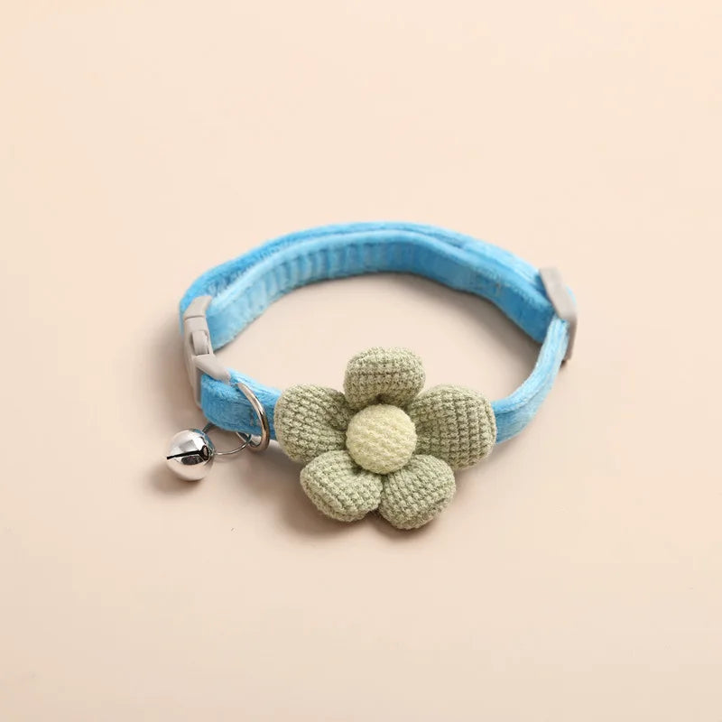 Flower Cat Collar with Bell