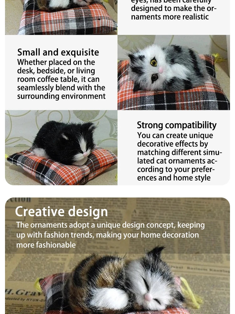 Plush Simulation Cat Cushion