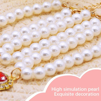 Faux Pearl Cat Necklace Collar
