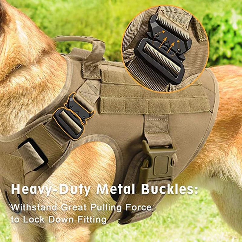 Tactical Dog Vest Harness & Leash Set