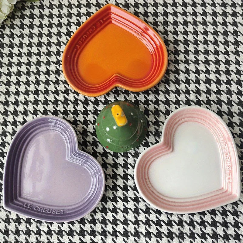 Heart-Shaped Ceramic Pet Bowl