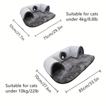 U-Shaped Cat Tunnel Bed