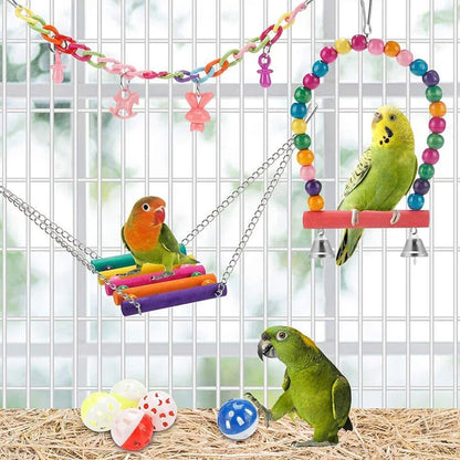 Wooden Bird Chew Toy Set (11pc)