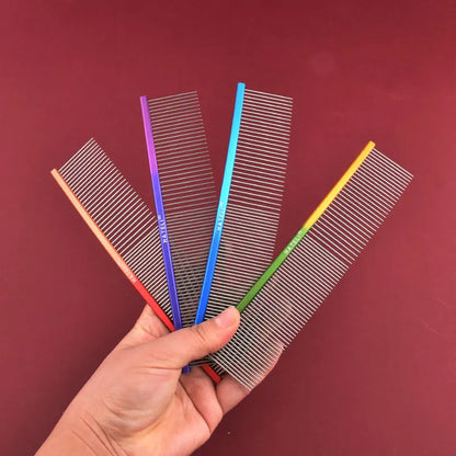 Curved Stainless Steel Pet Comb