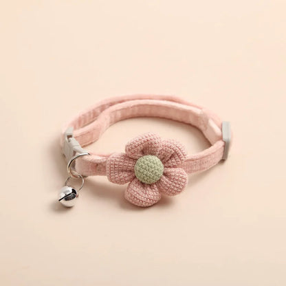 Flower Cat Collar with Bell
