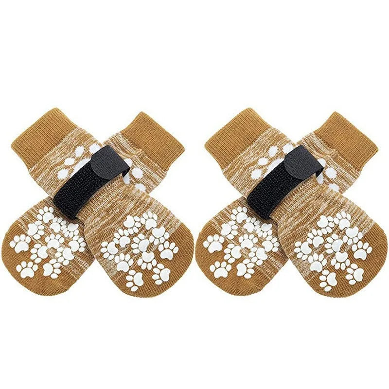 Anti-Slip Dog Socks with Straps (Set of 4)