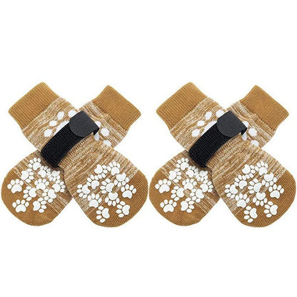 Anti-Slip Dog Socks with Straps (Set of 4)