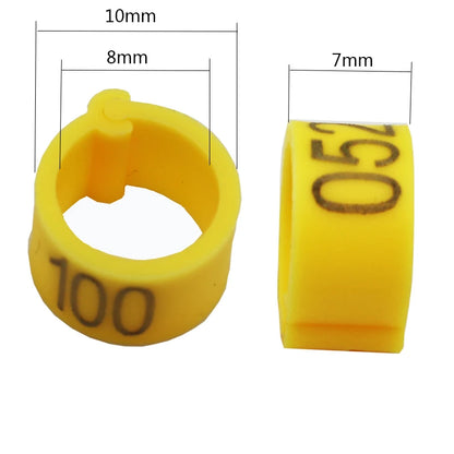 Bird Leg Bands (100pc, 8mm)