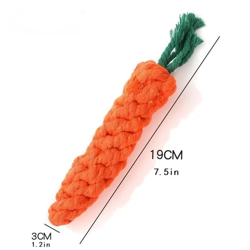 Carrot Cotton Rope Chew Toy