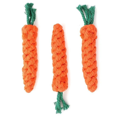 Carrot Cotton Rope Chew Toy