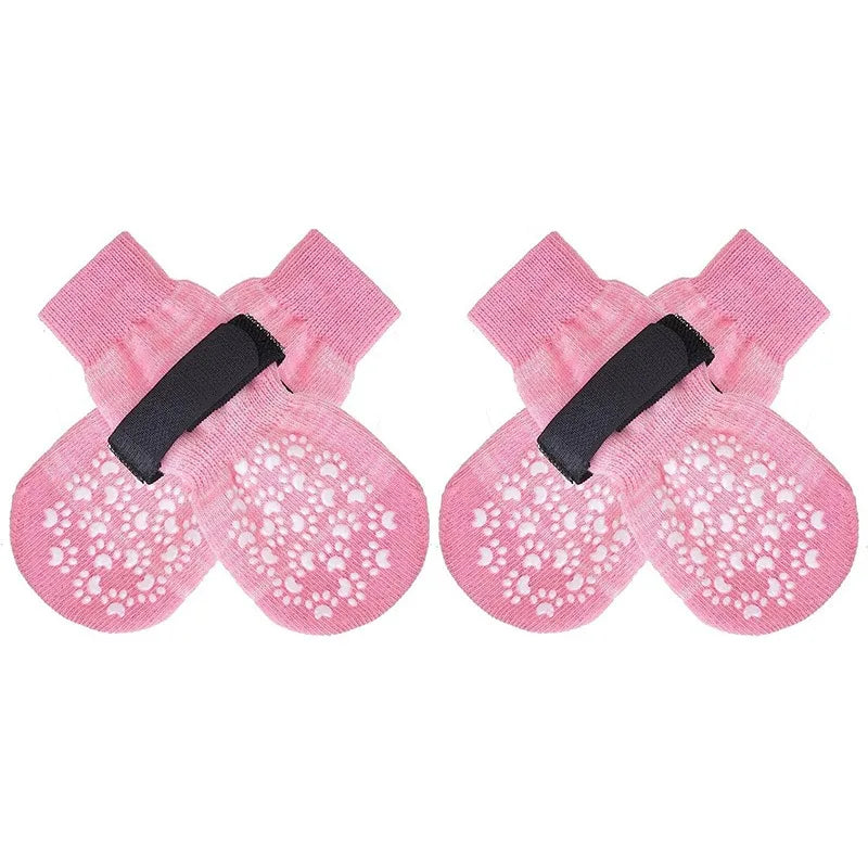 Anti-Slip Dog Socks with Straps (Set of 4)