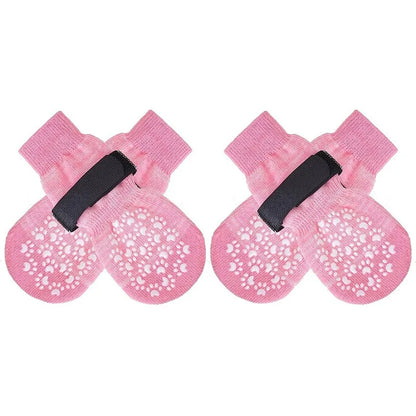 Anti-Slip Dog Socks with Straps (Set of 4)