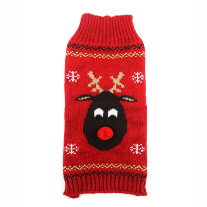 Christmas Deer Knit Dog Sweater