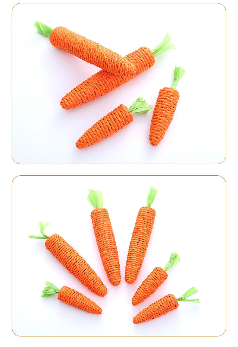 Carrot Paper-Rope Cat Chew