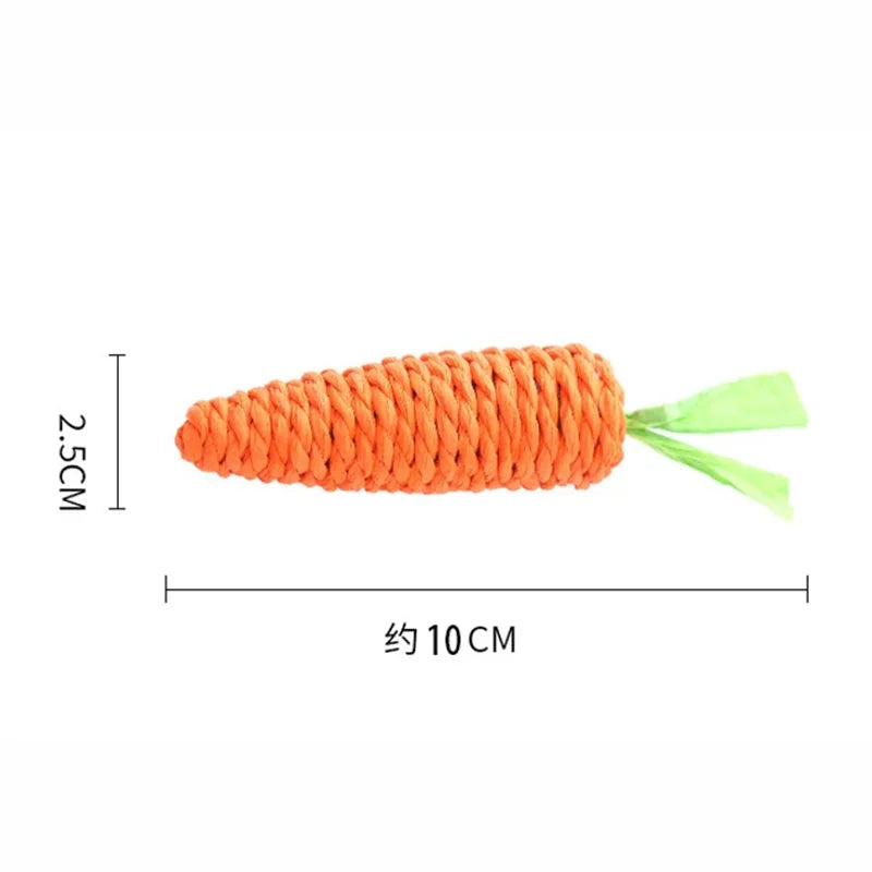 Carrot Paper-Rope Cat Chew