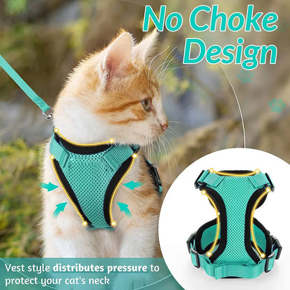 Soft Escape-Proof Cat Harness & Leash