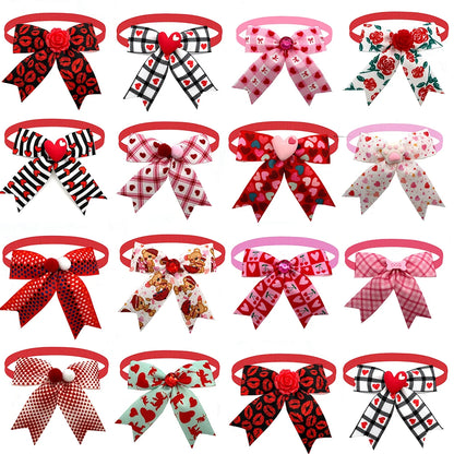 Valentine's Day Dog Bow Ties (Bulk Pack)