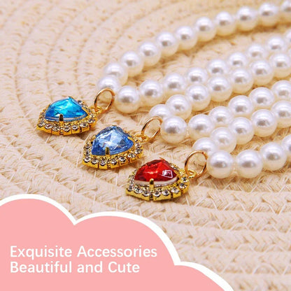 Faux Pearl Cat Necklace Collar