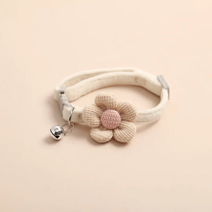 Flower Cat Collar with Bell