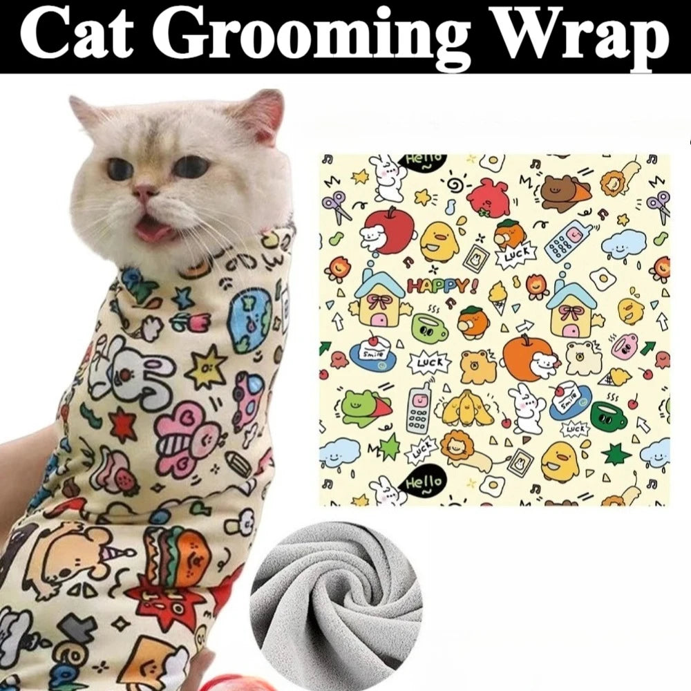 Cat Grooming Swaddle Wrap