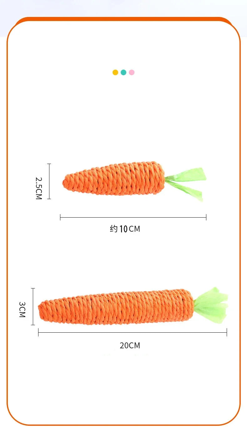 Carrot Paper-Rope Cat Chew