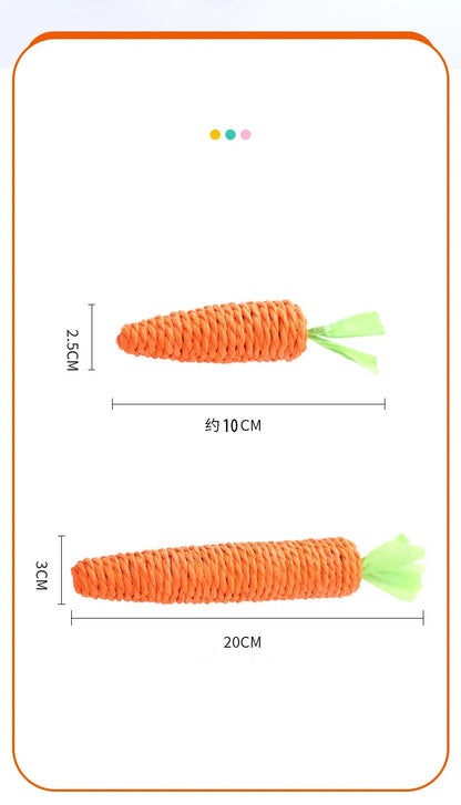 Carrot Paper-Rope Cat Chew