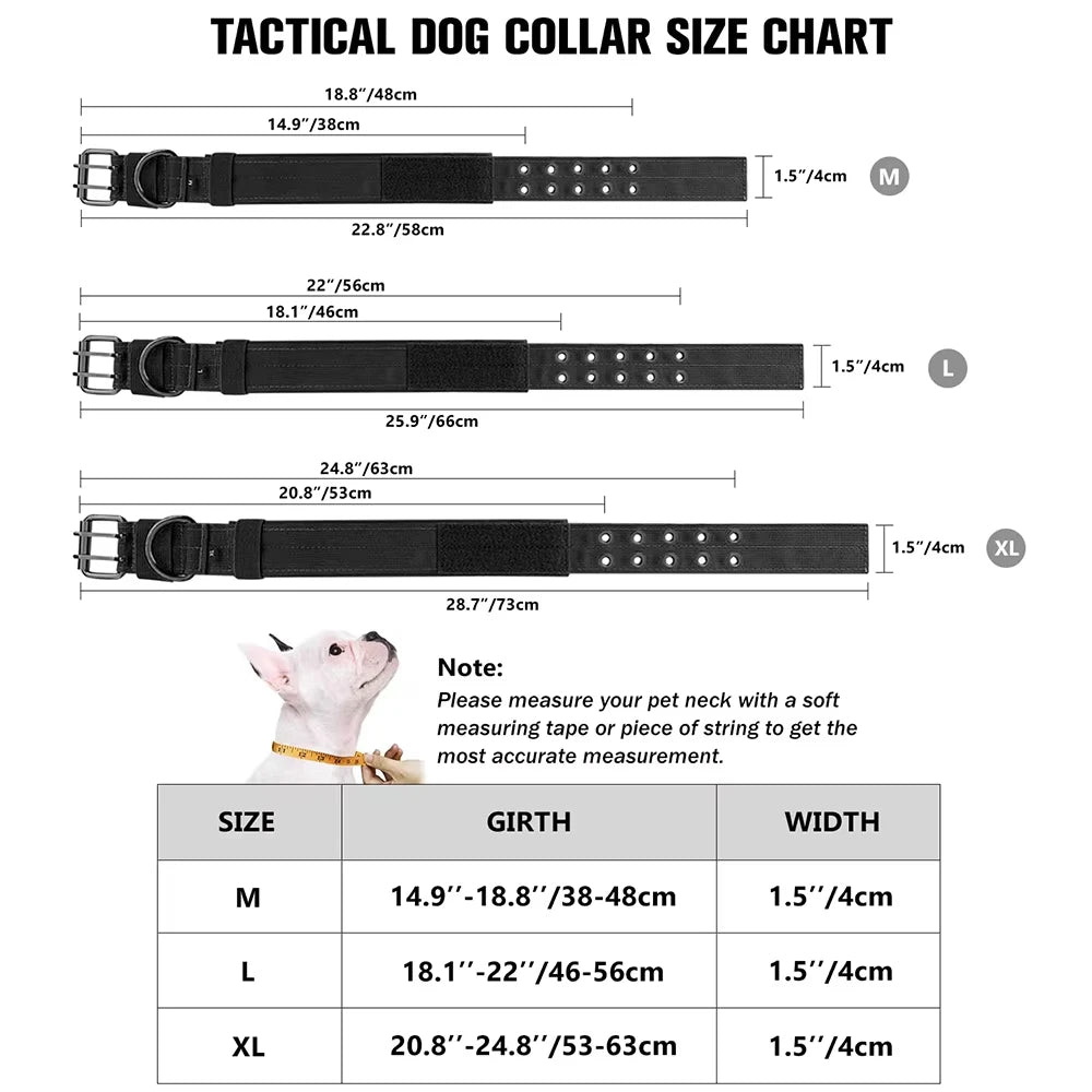 Military-Style Adjustable Dog Collar