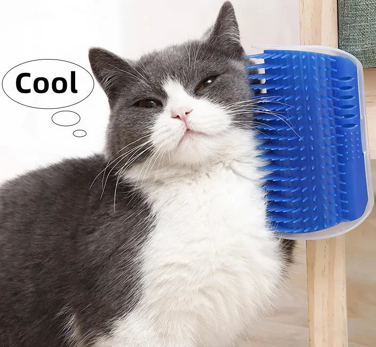 Wall-Corner Cat Massage Brush