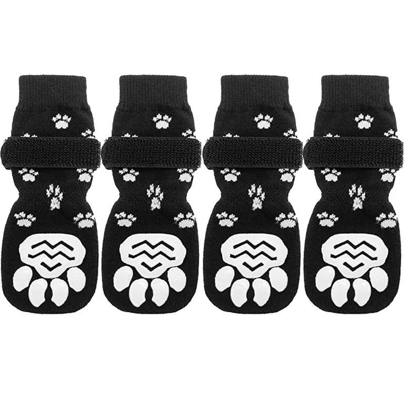 Anti-Slip Dog Socks with Straps (Set of 4)