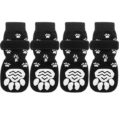 Anti-Slip Dog Socks with Straps (Set of 4)
