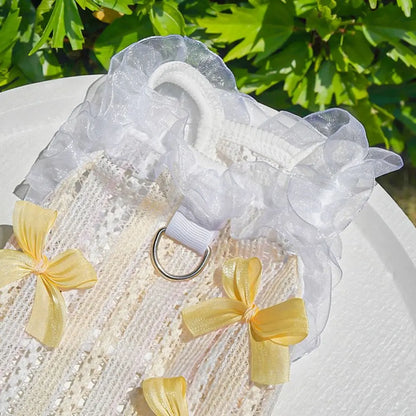 Lace Bow Pet Dress Vest