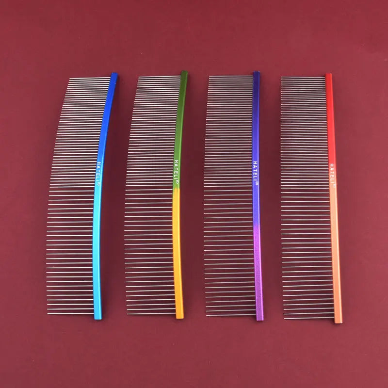 Curved Stainless Steel Pet Comb