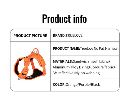 TRUE LOVE No-Pull Reflective Dog Harness
