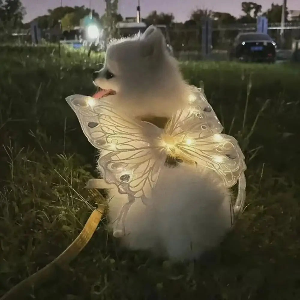 Glowing Butterfly Wings Pet Accessory