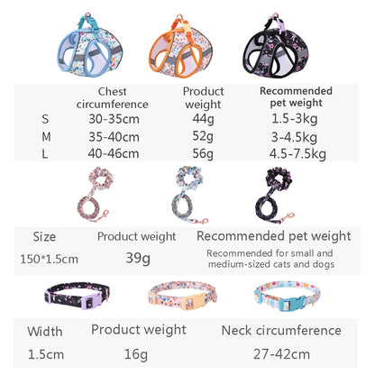 Small Dog Harness & Leash Set