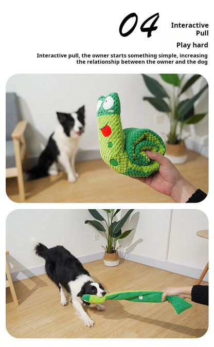 Snail Puzzle Squeaky Dog Toy