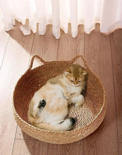 Natural Woven Cat Bed Mat