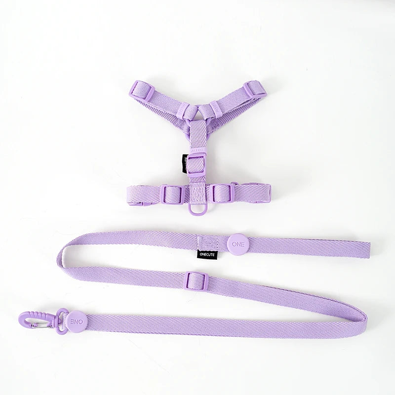 Macaron Dog Harness, Collar & Leash Set